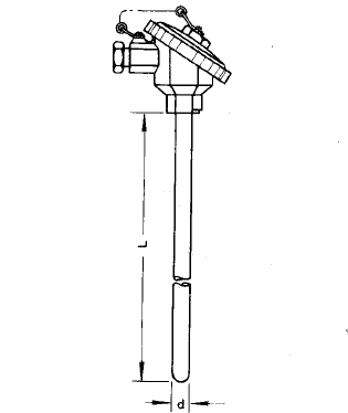 WZP-131無(wú)固定裝配式熱電阻安裝圖片