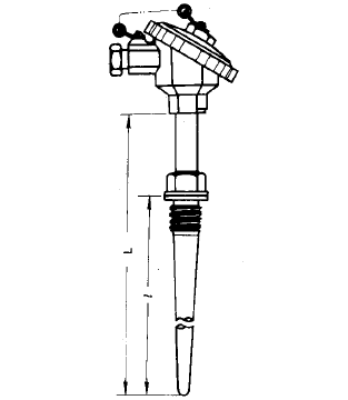 WZP-631A固定螺紋錐形套管熱電阻安裝圖片 WZP-631A固定螺紋錐形套管防水式熱電阻安裝圖片
