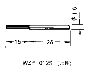 WZP-012S引進型陶瓷鉑電阻元件 WZP-012S引進型陶瓷鉑電阻元件