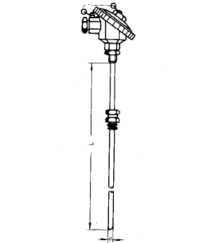 WZPK-336S活動(dòng)卡套螺紋防水式鎧裝熱電阻安裝圖片