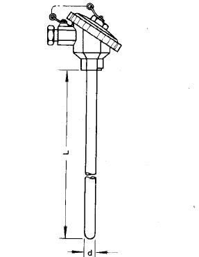 WZP-131無固定防水式裝配式熱電阻安裝圖片 上海自動化儀表三廠