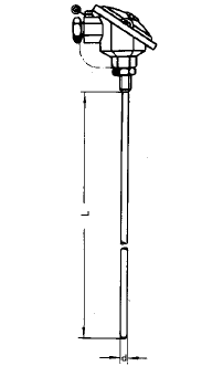 WRCK2-122無(wú)固定防濺式雙支鎧裝熱電偶安裝圖片