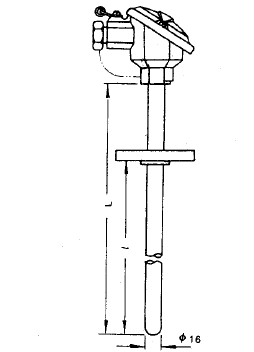 WRE-420A固定法蘭熱電偶安裝圖片