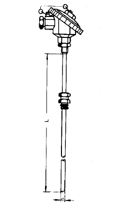 WZPK-338S可動卡套螺紋防水式鎧裝鉑熱電阻安裝圖片