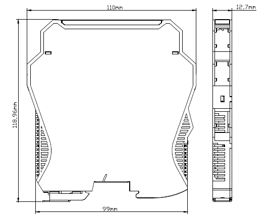 SBWZ-2460D導軌安裝熱電阻溫度變送器安裝圖片